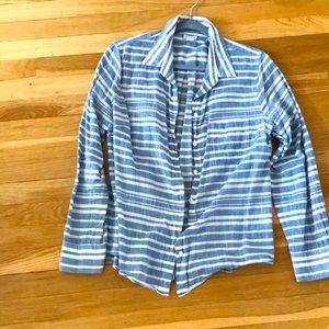 100% cotton long sleeve strip shirt